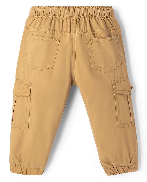 Babyhug 100% Cotton Woven Pant with Cargo Pocket in Khaki