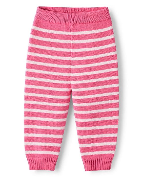 Babyhug Knit Full Length Full Sleeves Sweater Set with Cap and Strawberry Design in Pink