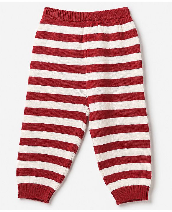 Babyhug Knit Full Sleeves Sweater Set with Cap and Tiger Applique in Rust Orange