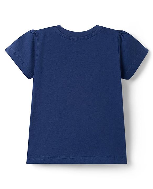 Babyhug 100% Cotton Knit Half Sleeves T-Shirt & Capri Night Suit with Dessert Print - Navy