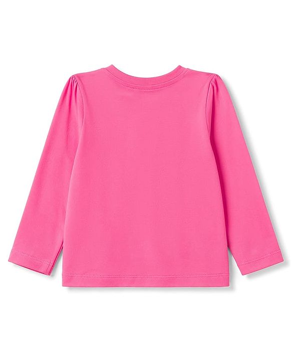 Babyhug 100% Cotton Knit Full Sleeves T-Shirt & Pyjama Night Suit With Cupcake & Heart Print - Pink