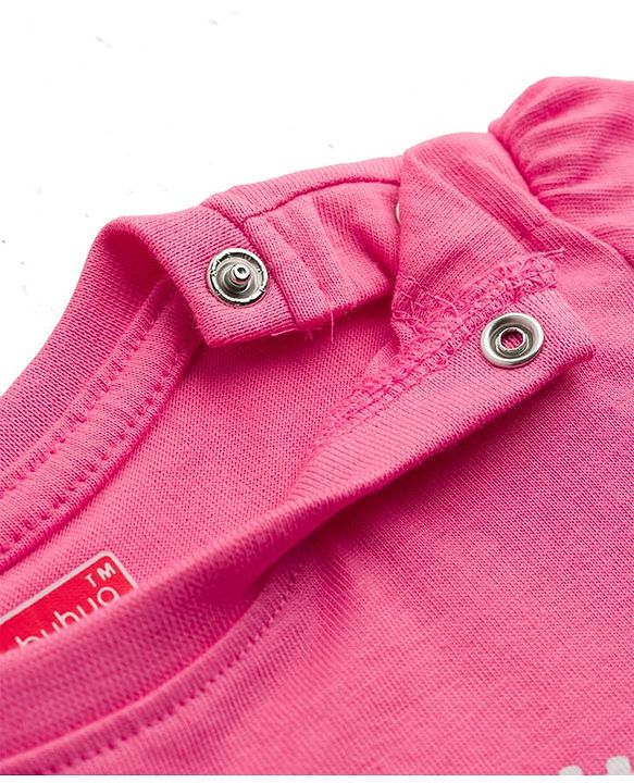 Babyhug 100% Cotton Knit Full Sleeves T-Shirt & Pyjama Night Suit With Cupcake & Heart Print - Pink