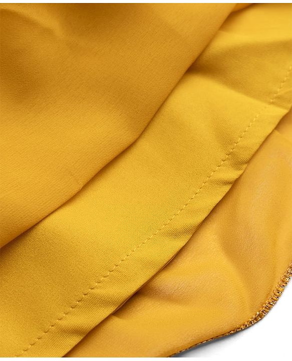 Babyhug Georgette Woven Sleeveless Kurta & Salwar Set With Dupatta - Mustard