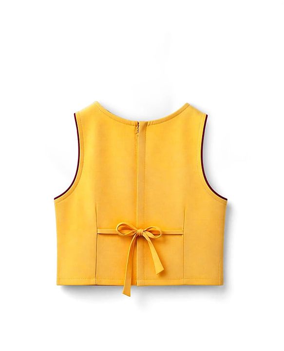 Babyhug Brocade Woven Sleeveless Lehenga Choli & Dupatta Set With Embellishment - Yellow