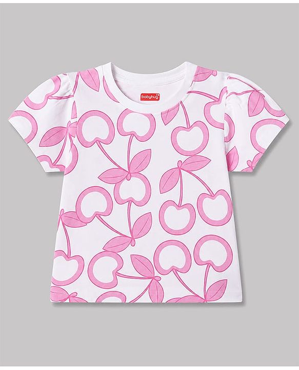 Babyhug 100% Cotton Knit Half Sleeves T-Shirts With Heart & Text Print Pack of 3 - Multicolor