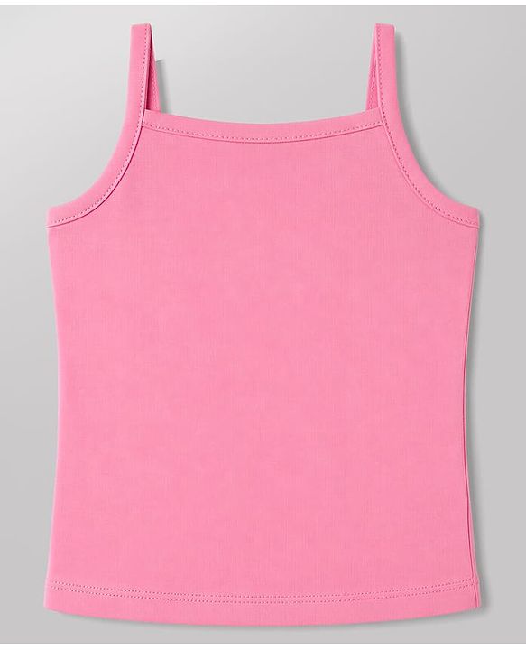 Babyhug 100% Cotton Single Jersey Knit Sleeveless Slips With Floral Print Pack of 3 - White, Blue & Pink