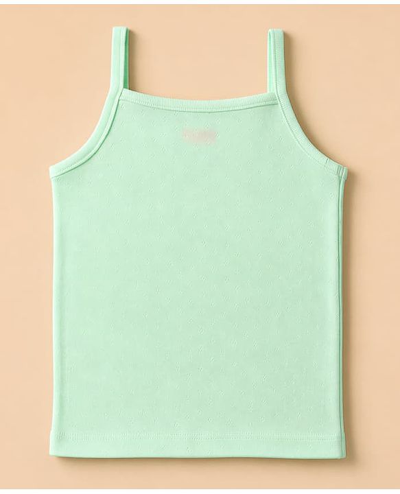 Babyhug 100% Cotton Single Jersey Knit Sleeveless Floral Printed Slips Pack of 3 - Blue, Green & White
