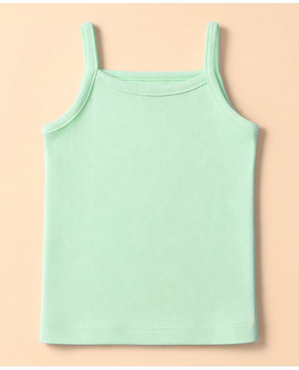 Babyhug 100% Cotton Single Jersey Knit Sleeveless Floral Printed Slips Pack of 3 - Blue, Green & White