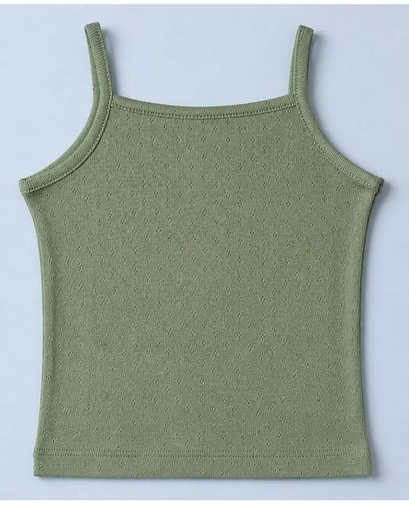 Babyhug 100% Cotton Single Jersey Knit Slips with Singlet and Bow Hearts Print Pack of 3 - Red White Olive Green