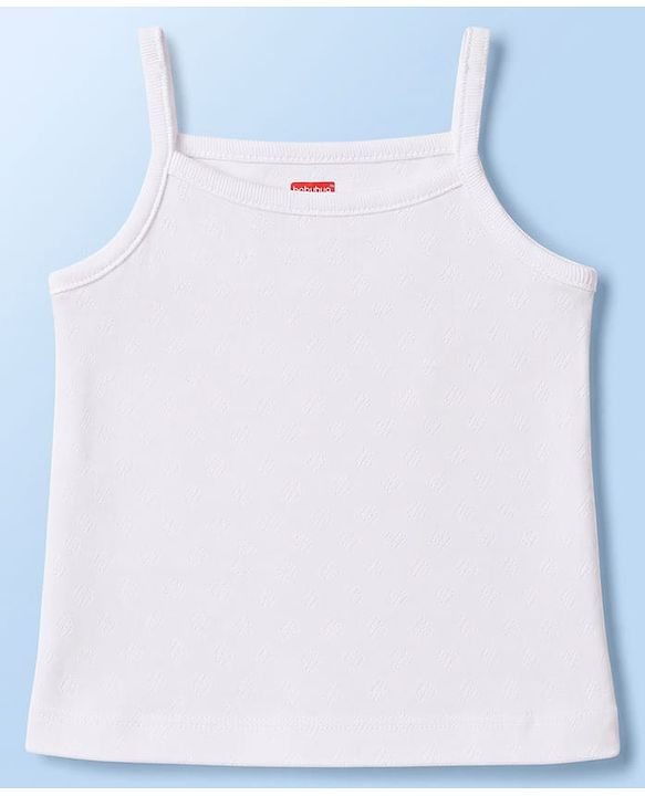 Babyhug 100% Cotton Knit Solid Colour Sleeveless Slips Pack of 3 - White
