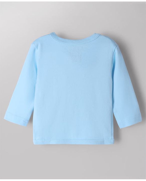 Babyhug Disney 100% Cotton Interlock Knit Full Sleeves Front Open Jhablas with Mickey Mouse Graphic Print Pack of 2 - Light Blue, White