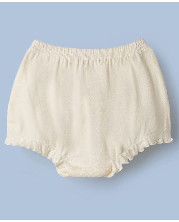 Babyhug 100% Cotton Single Jersey Knit Solid Colour Antibacterial Bloomer Pack of 3 - Cream