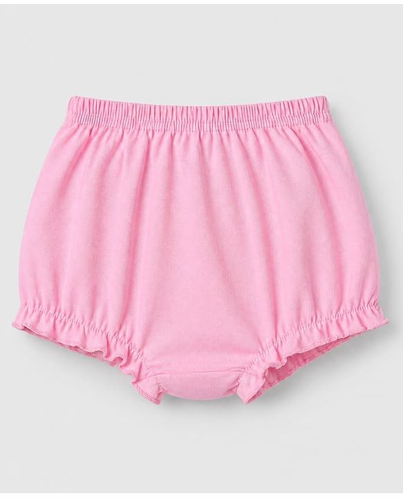 Babyhug 100% Cotton Single Jersey Knit Antibacterial Bloomers With Floral Print Pack of 3 - Blue Pink White