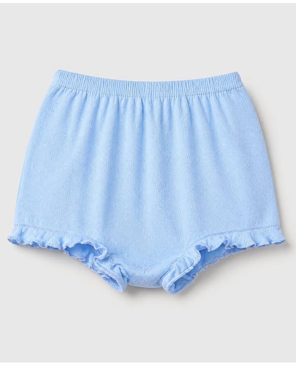 Babyhug 100% Cotton Single Jersey Knit Antibacterial Bloomers With Floral Print Pack of 3 - Blue Pink White