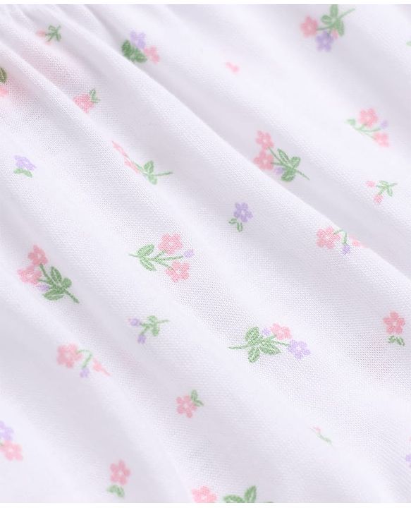 Babyhug 100% Cotton Single Jersey Knit Antibacterial Bloomers With Floral Print Pack of 3 - Purple White & Pink