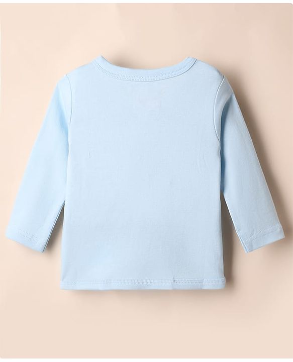 Babyhug Disney 100% Cotton Interlock Knit Full Sleeves Jhablas Mickey Mouse Print Pack of 3 - Blue & White
