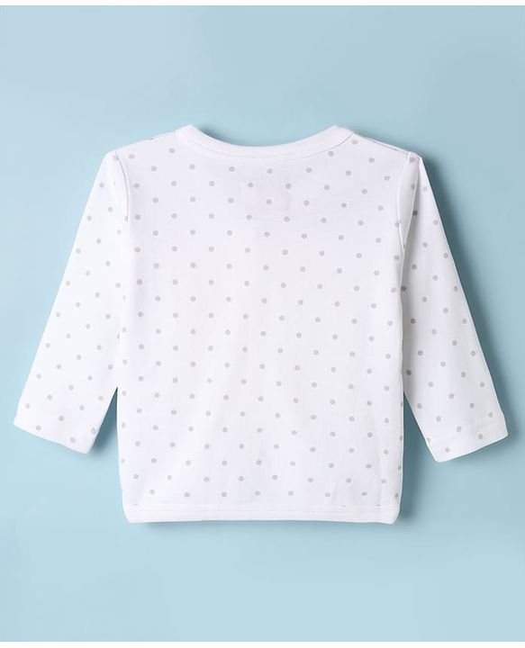 Babyhug Disney 100% Cotton Interlock Knit Full Sleeves Front Open Jhablas with Minnie Mouse Graphic & Polka Dots Print Pack of 2 - White & Pink