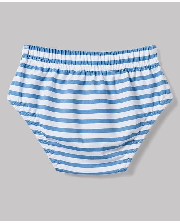 Babyhug 100% Cotton Single Jersey Knit Striped Antibacterial Briefs With Vehicle Print Pack of 3 - Multicolor