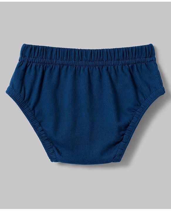 Babyhug 100% Cotton Single Jersey Knit Striped Antibacterial Briefs With Vehicle Print Pack of 3 - Multicolor