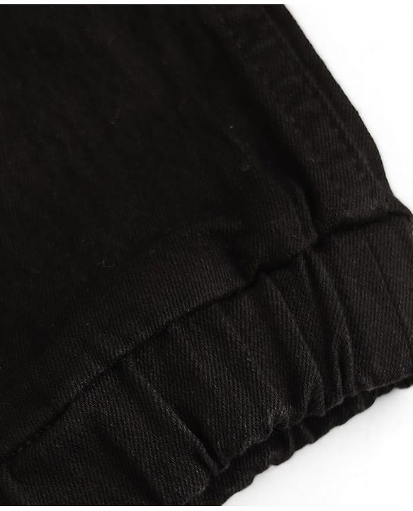 Babyhug Denim Full Length Washed Jeans With Stretch - Black