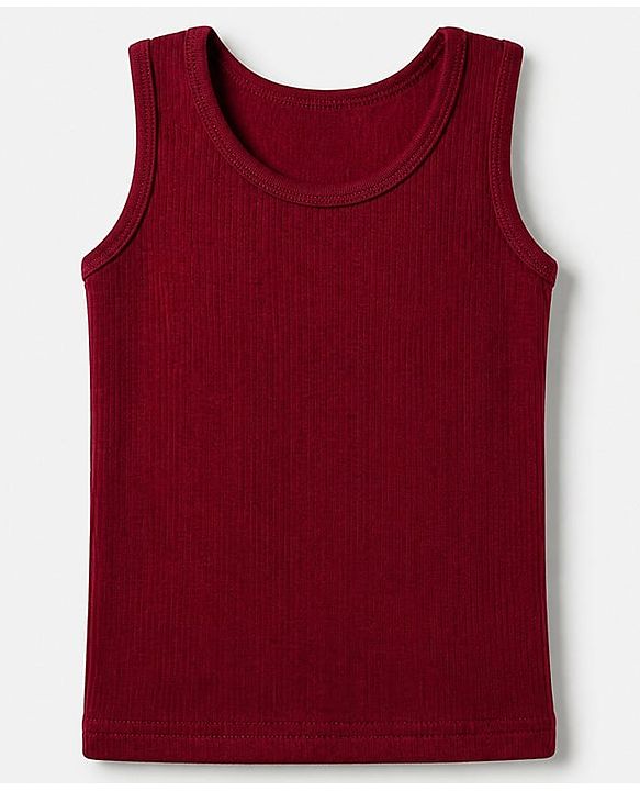 Babyhug Cotton Mix Knit Sleeveless Thermal Inner Wear - Navy Blue