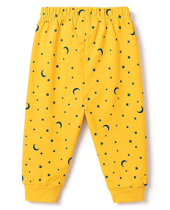 Babyhug 100% Cotton Knit Full Sleeves Sweet Dreams Printed T-Shirt & Pyjama Night Suit - Navy