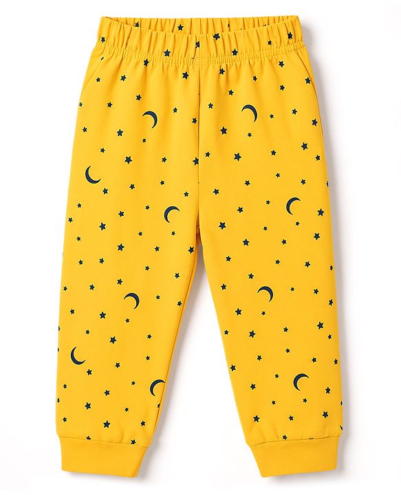 Babyhug 100% Cotton Knit Full Sleeves Sweet Dreams Printed T-Shirt & Pyjama Night Suit - Navy