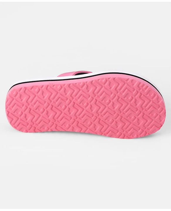 Pine Kids Slip On Flip Flops With Text Print - Pink