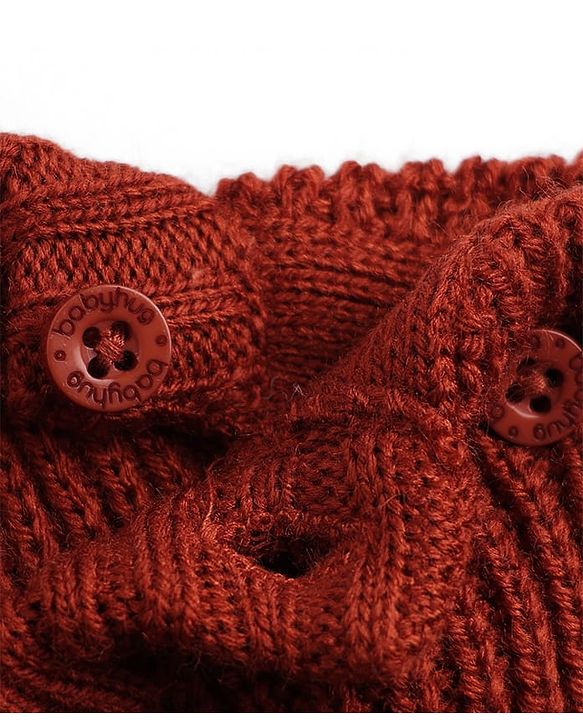 Babyhug Knit Full Sleeves  Pullover Sweater - Red