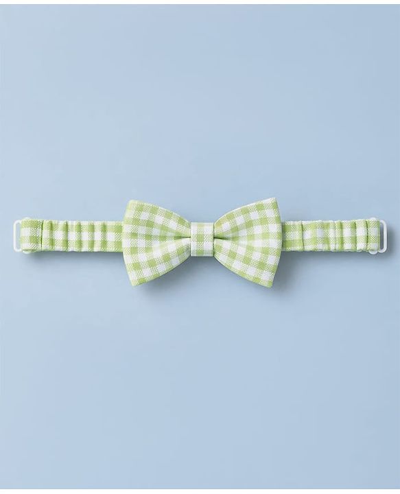Babyhug Cotton Woven Half Sleeves Checked Frock with Bloomer & Bow Applique - Green