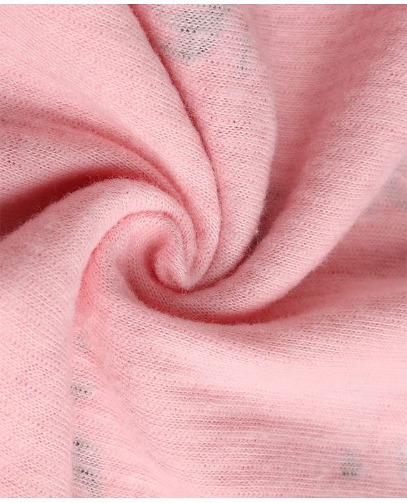 Babyhug Knit Full Sleeves Floral Printed Pullover Vest & Leggings Thermal Inner Wear Set - Pink