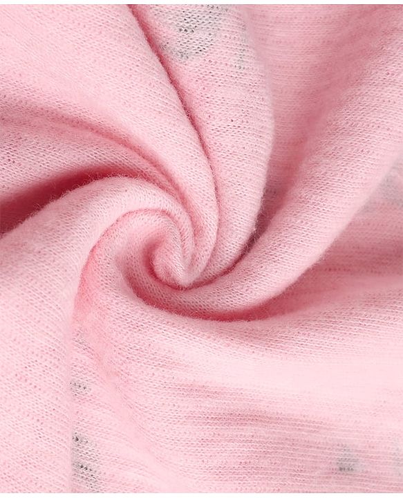 Babyhug Cotton Knit Full Sleeves Floral Printed Co-Ords Front Open Top & Leggings Thermal Inner Wear Set - Pink