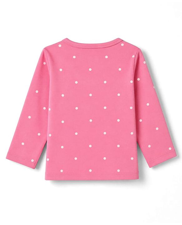 Babyhug 100% Cotton Interlock Knit Full Sleeves Front Open Jhablas With Polka Dot, Cloud & Floral Print Pack of 3 - Pink, Light Pink & White