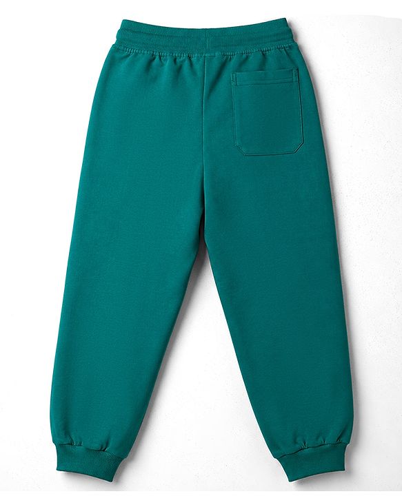 Pine Kids 100% Cotton Knit Full Sleeves Text Printed Winter Wear Set - Green