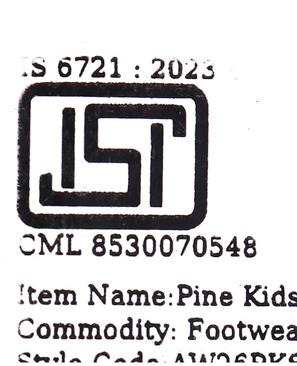 Pine Kids Slip On Striped Flip Flops With Text Print - Black