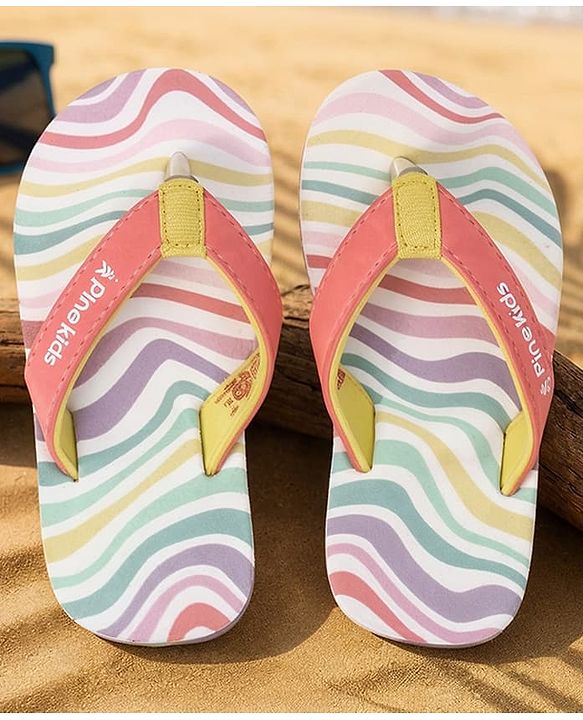 Pine Kids Slip On Printed Flip Flops - Pink
