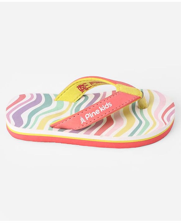Pine Kids Slip On Printed Flip Flops - Pink