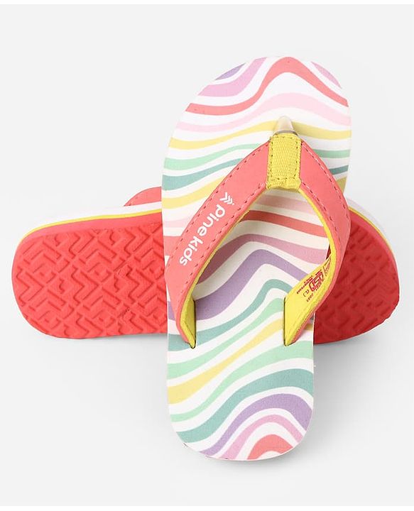 Pine Kids Slip On Printed Flip Flops - Pink