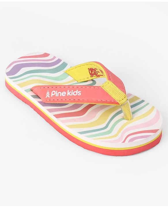 Pine Kids Slip On Printed Flip Flops - Pink