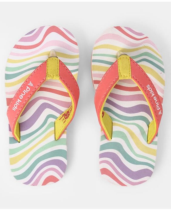 Pine Kids Slip On Printed Flip Flops - Pink