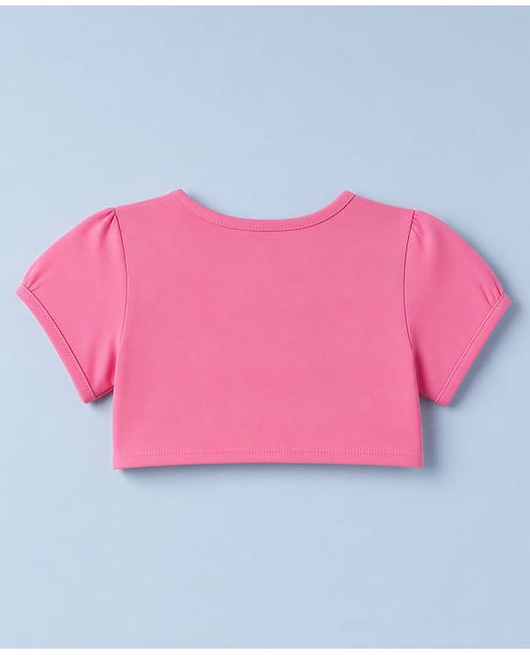 Babyhug Single Jersey Knit Frock & Half Sleeves Shrug with Butterfly Print - Pink