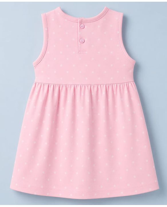 Babyhug Single Jersey Knit Frock & Half Sleeves Shrug with Butterfly Print - Pink