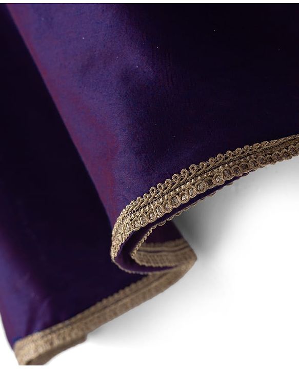 Pine Kids Woven Three Fourth Sleeves Embroidered Yoke Kurti Churidar Set with Dupatta - Violet