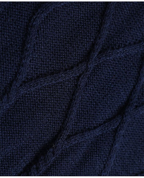 Pine Kids Knit Half Sleeves Sweater - Navy Blue