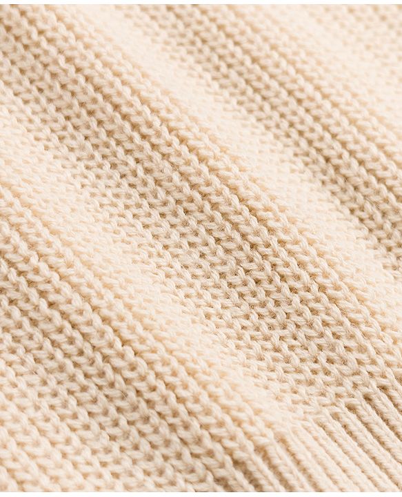 Pine Kids Knit Full Sleeves Solid Colour High Neck Pullover- Beige