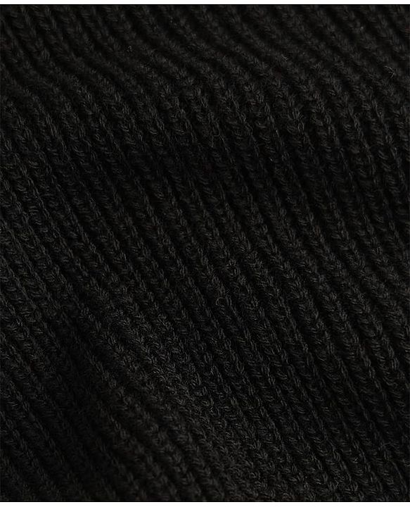 Pine Kids Knit Full Sleeves Solid Colour Pullover - Black