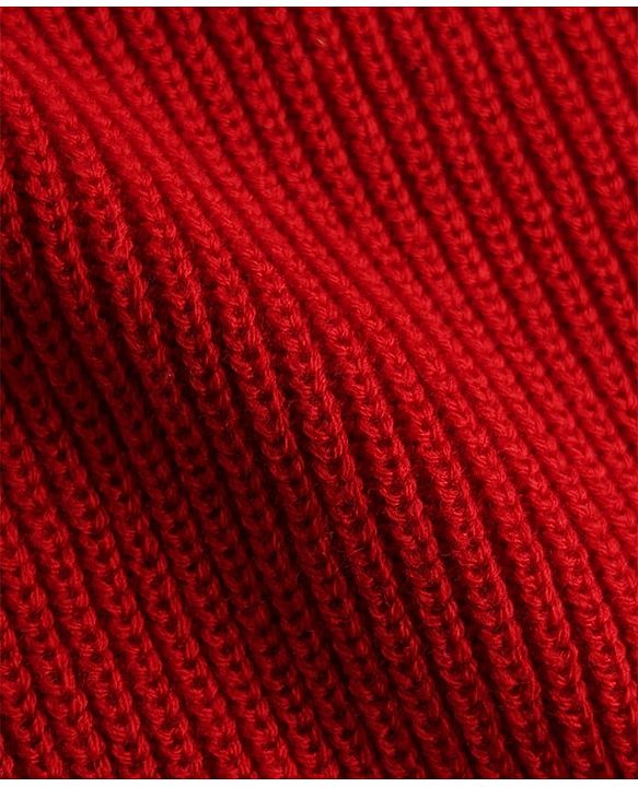 Pine Kids Knit Full Sleeves Solid Colour Pullover - Red