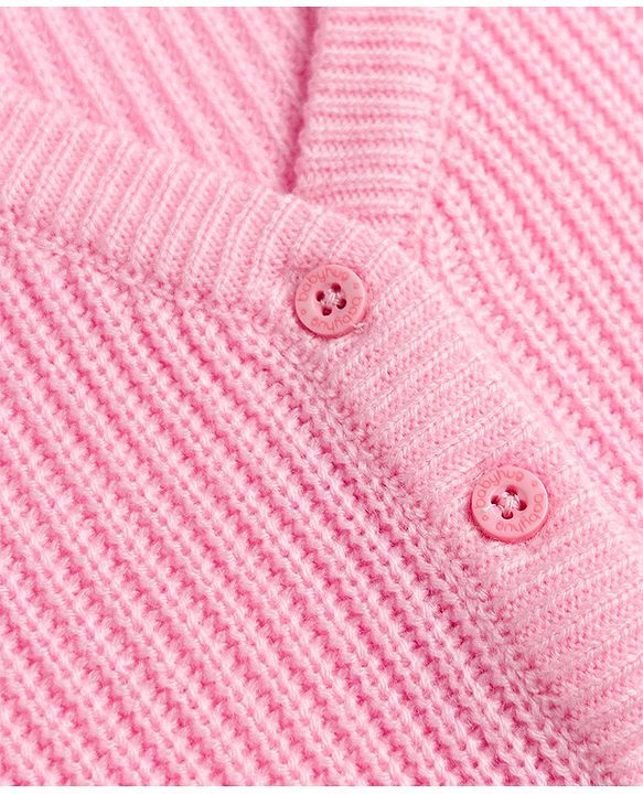Babyhug Knit Full Sleeves Solid Colour Front Open Sweater - Maroon