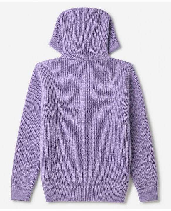 Pine Kids Knit Full Sleeves Solid Sweater Set - Purple