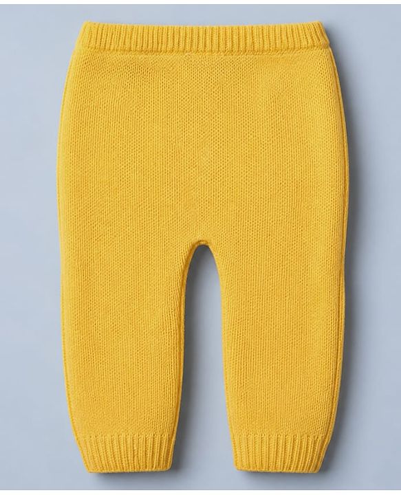 Babyhug Knit Full Sleeves Sweater and Pant Set with Stripes - Blue, Yellow